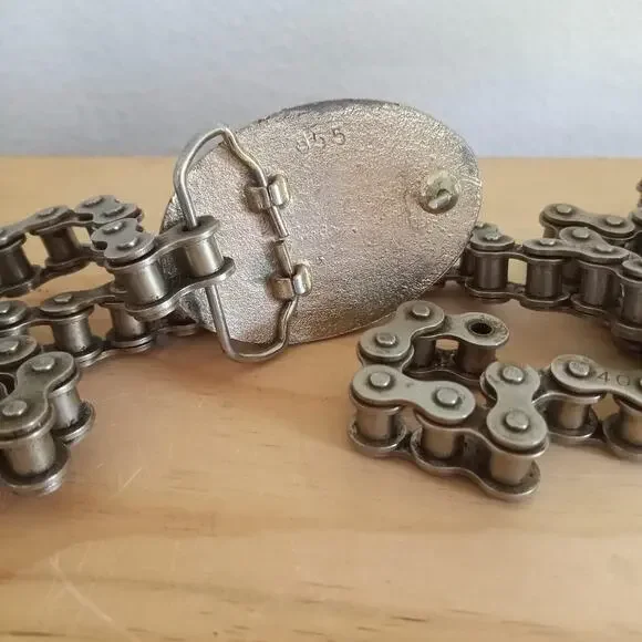 VINTAGE Harley Easy Rider 1970s Eagle Head Belt 42 44 Motorcycle Primary Chain Vintags Harley “easy Rider” Primary Chain Motorcycle Belt  main image 3